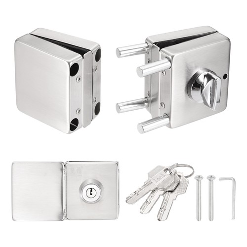 Glass door lock square - door, double