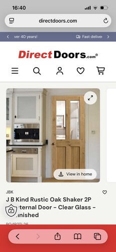 Internal door with glazing - door,