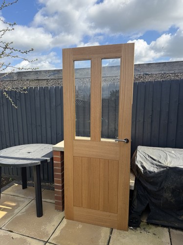 Oak internal doors with - doors, glass