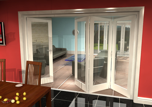 Internal bifold doors - internal, white